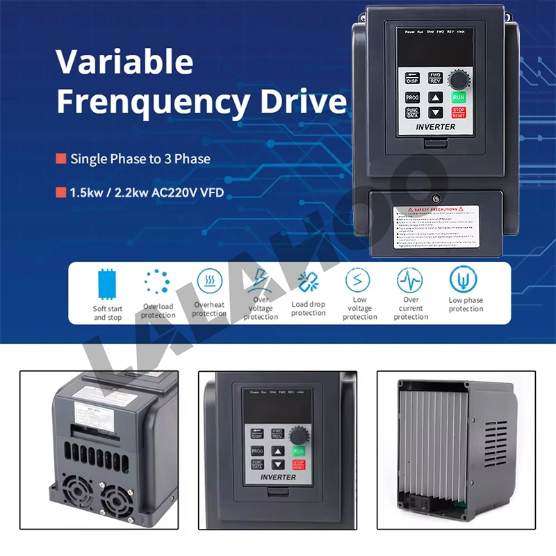 AjeG Versi Bahasa InggrisInverter Frekuensi Converter VFD Konverter Inverter AT4 1.5kw/2.2kw input
