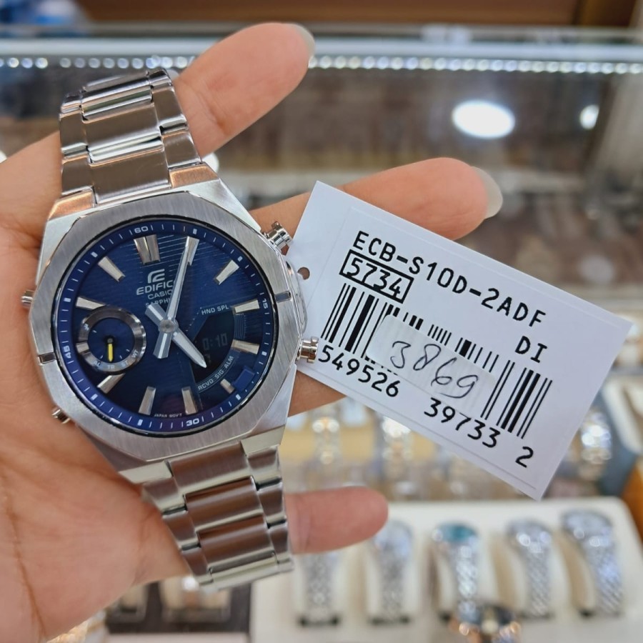 100% original  Jam Tangan Casio Edifice ECB-S10D-2A garansi  resmi  ecb s10 New