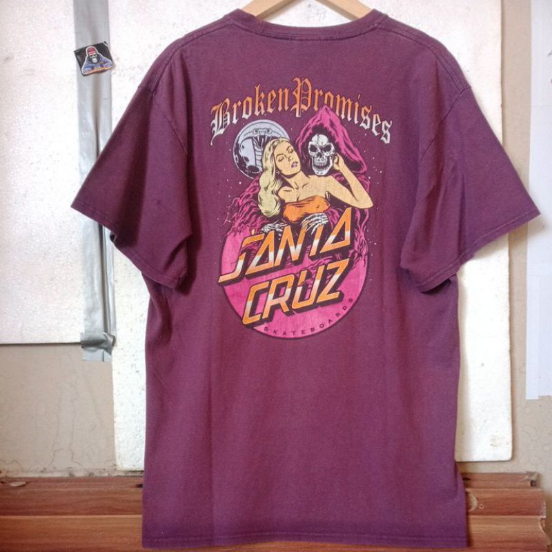 BROKEN PROMISES X SANTA CRUZ skateboarding t-shirt built up size L private collection ORIGINAL