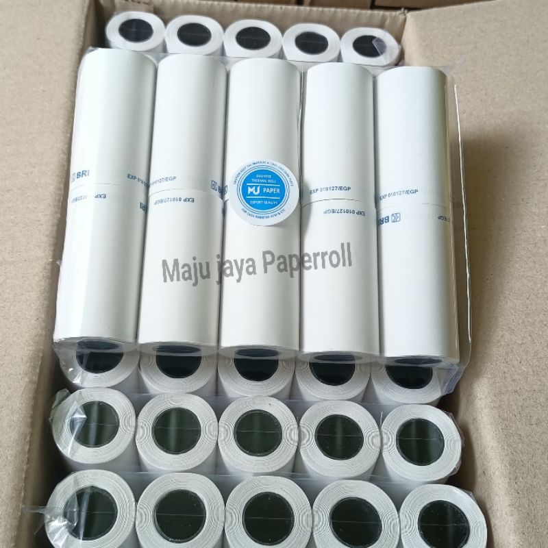 

( 100 ROLL ) KERTAS THERMAL LOGO BANK BRI 58X30 / 57X30 -COCOK UNTUK EDC BRILINK DLL