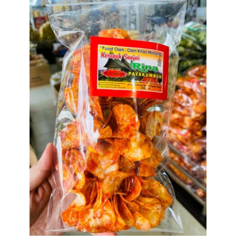 

Keripik Sanjai Balado Bulat Pedas Manis 250 gram