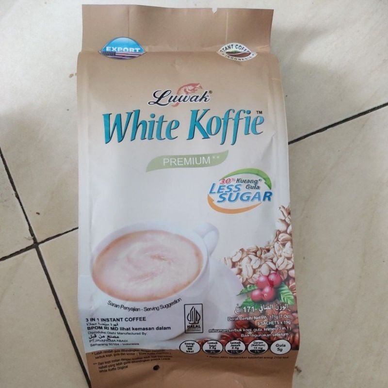 

White Koffie Coffe Less Sugar 9x19gram