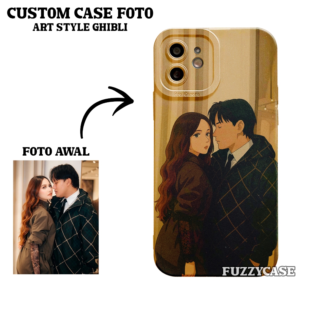 Custom Case Foto Art Style Model Ghibli Untuk Semua Type Handphone Samsung Oppo Vivo Xiaomi Realme I