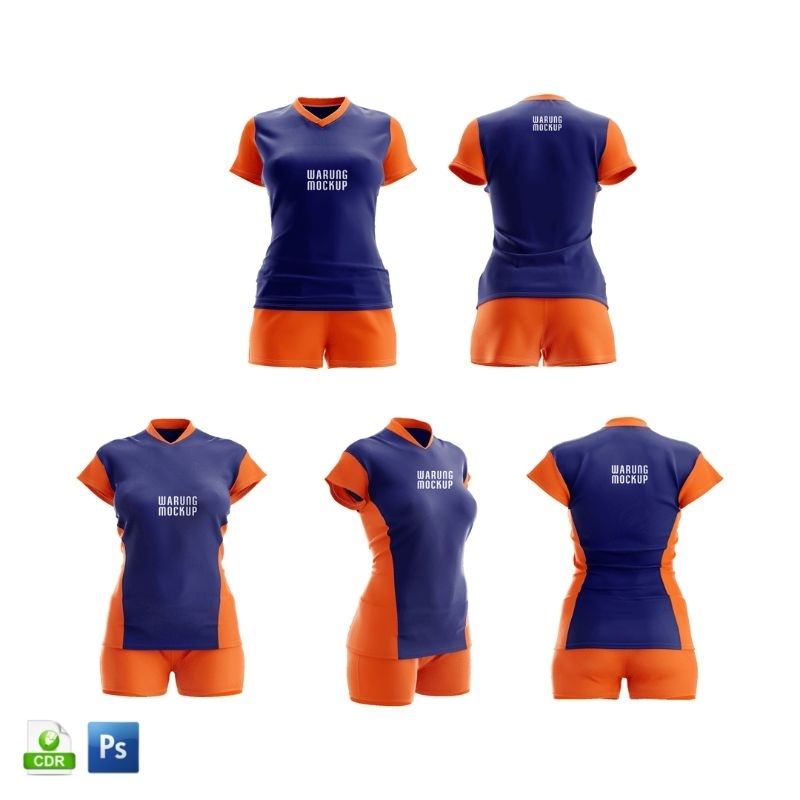 MOCKUP JERSEY VOLLEY WANITA // PSD - CDR