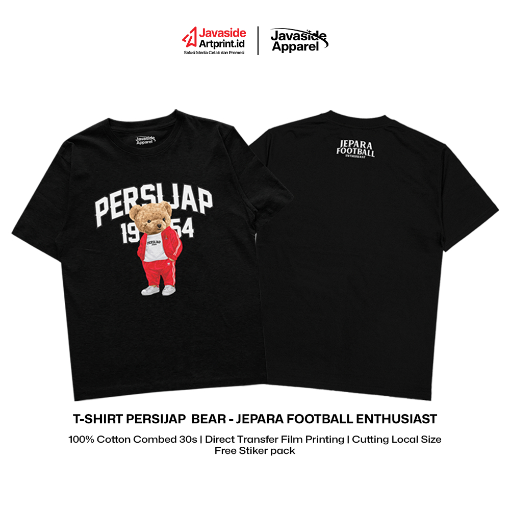 Kaos persijap jepara - Bear Persijap - kaos casual suporter persijap - Javaside Artprint