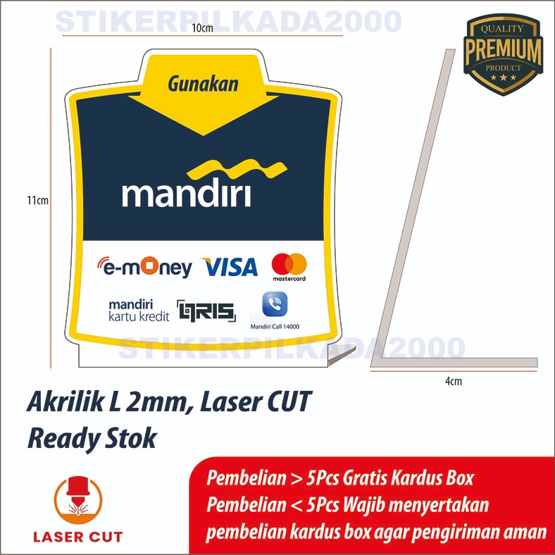 

AKRILIK L UNTUK TANDA ED* BERBAGAI BANK