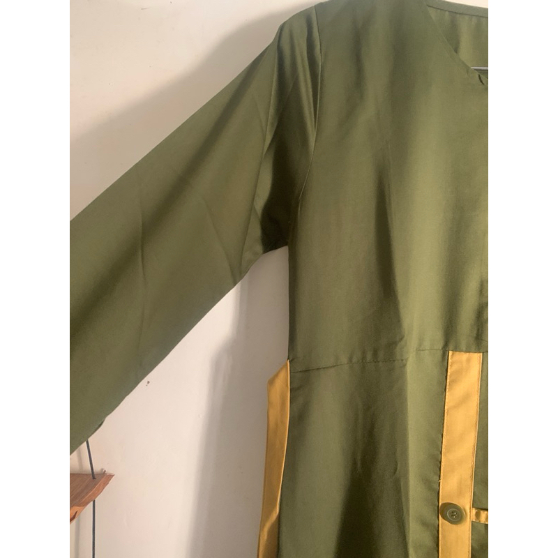 Preloved Gamis Remaja warna HIJAU ARMY