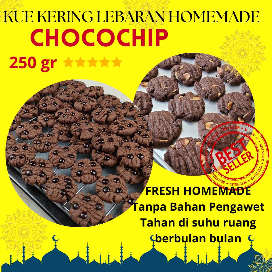 

( BISA COD ) CHOCOCHIP KUE KERING HOMEMADE 250 GRAM / KUE KERING LEBARAN 2025
