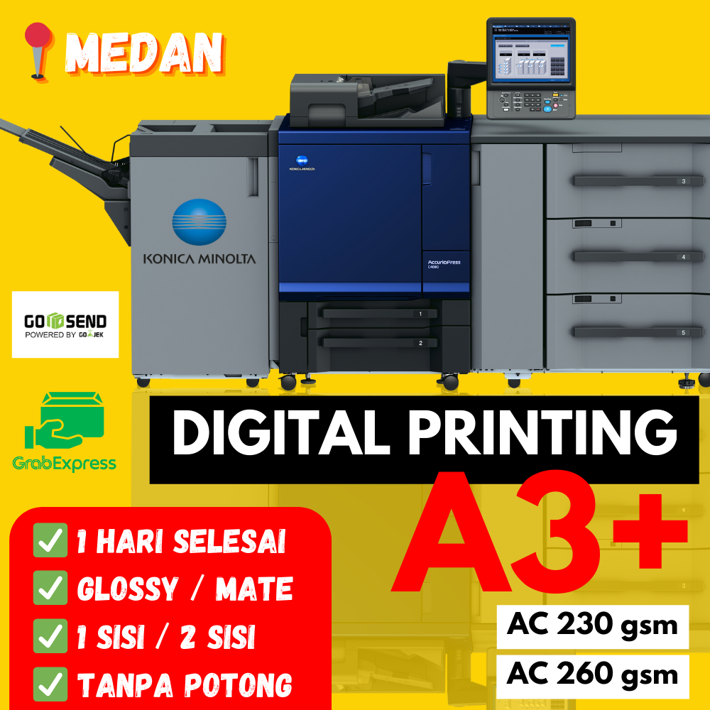 

Digital Printing A3+ Kertas Tik (Art Carton), Konstruk, Hangtag, Brosur, Poster, Sticker, Sticker Security, Segel Pecah Telur, Glossy Photo Paper, Termurah Medan