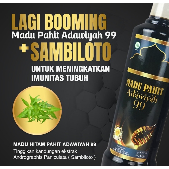 

MADU HITAM PAHIT ADAWIYAH 99 / MADU PAHIT HITAM PROPOLIS ORIGINAL ASLI BISA COD BAYAR DI TEMPAT