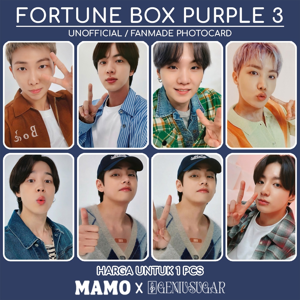 [MAMO] BTS - FORTUNE PURPLE BOX PHOTOCARD FANMADE