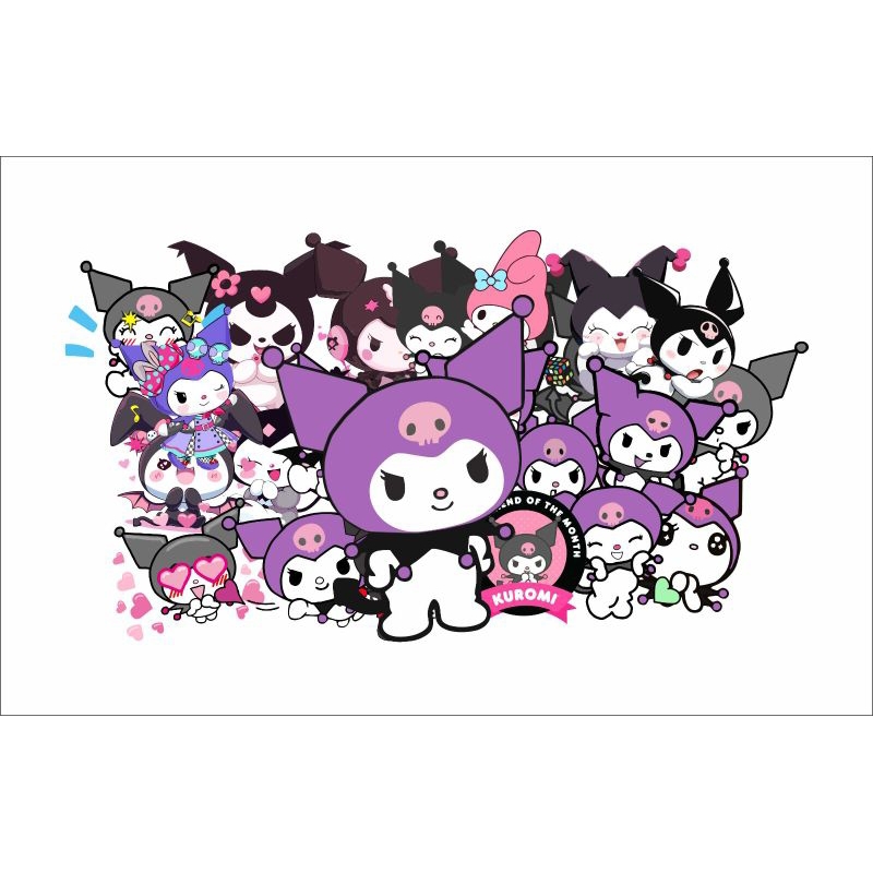 

50 pcs Sticker KUROMI vinyl Graftac waterproof