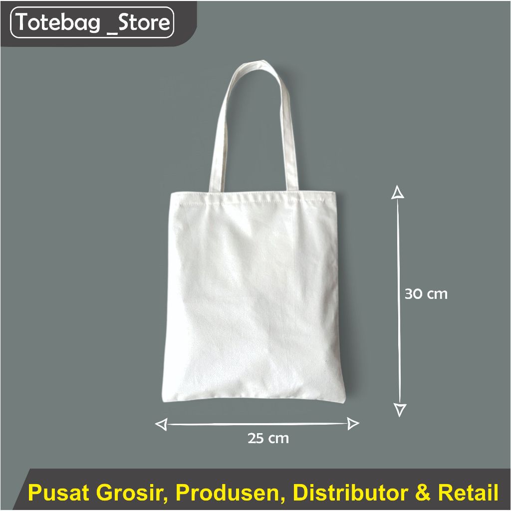 Totebag Blacu Polos Grosir Ready Stock untuk Ecoprint