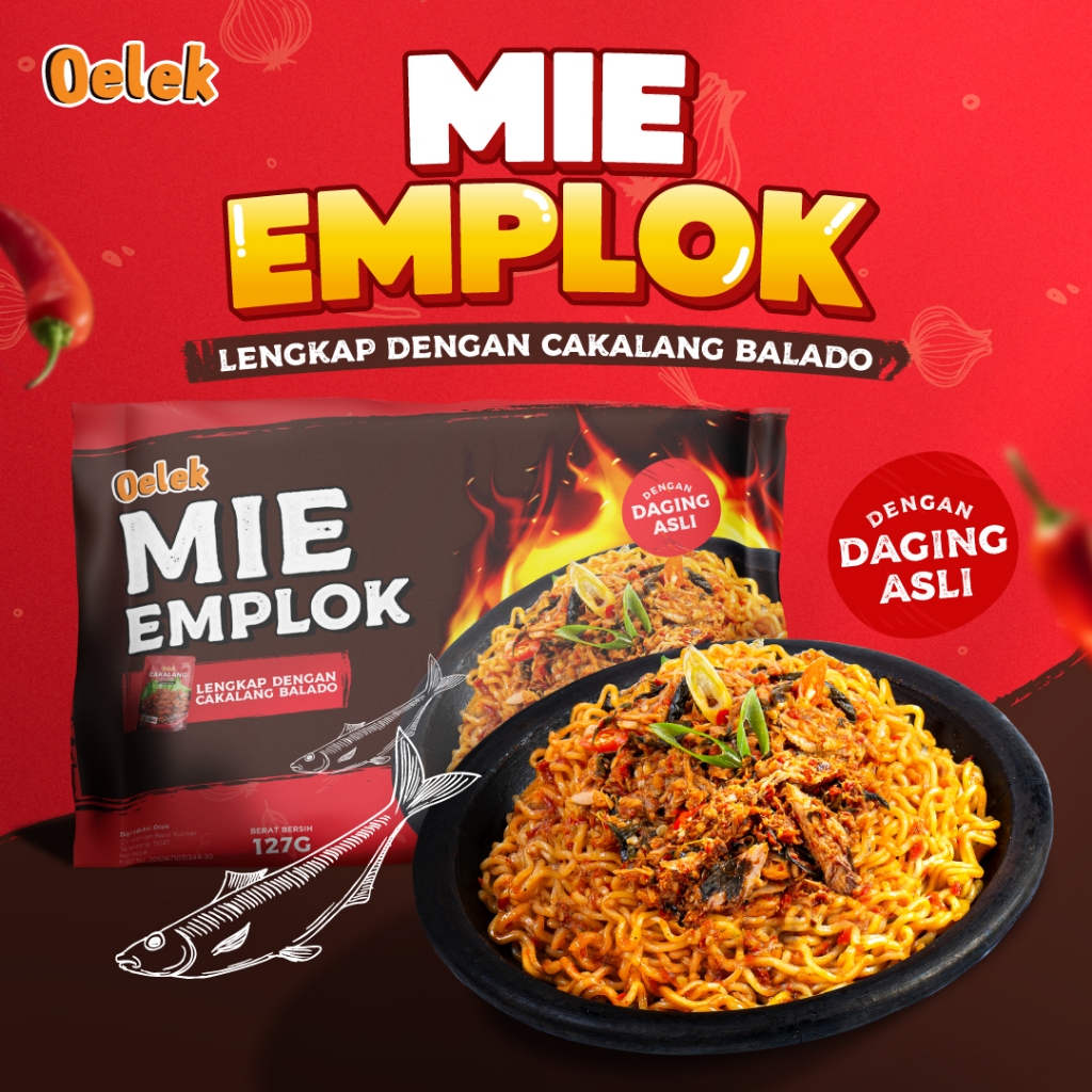 

Oelek Mie Emplok Goreng Lauk Cakalang / Pedas Spicy Instan
