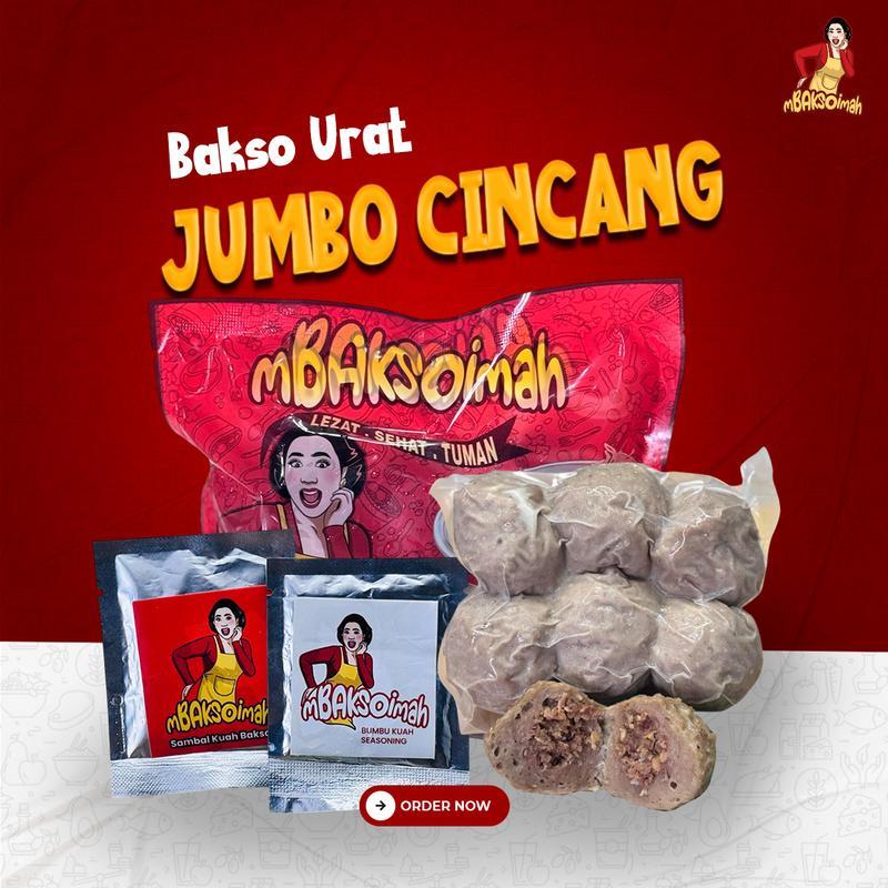 

AFGC MBaksoImah Bakso Urat Jumbo Cincang (1 Pack Isi 6 Pcs)
