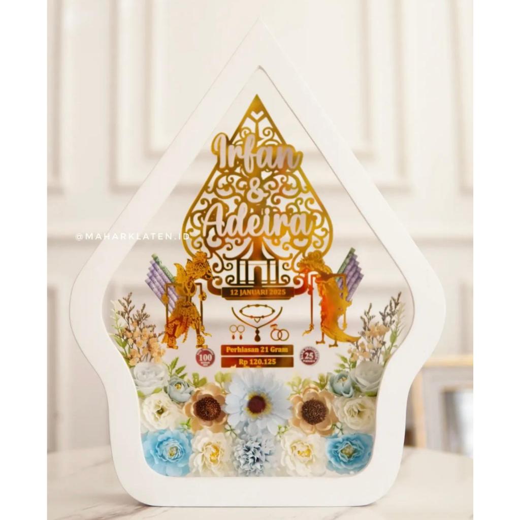 MAHAR GUNUNGAN WAYANG/MAHAR WAYANG/MAHAR JAWA/MAHAR NIKAH GUNUNGAN/FREE PACKING KAYU