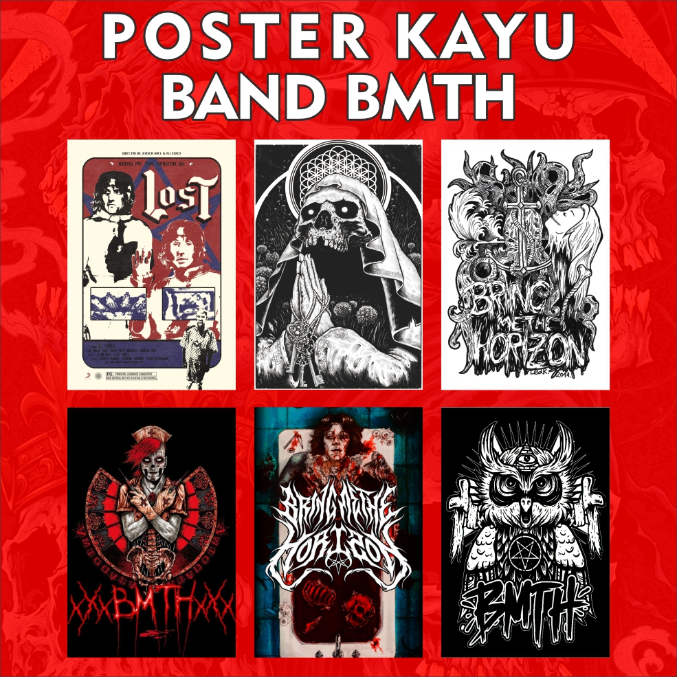 POSTER KAYU MDF BAND BMTH POSTER KAYU HIASAN DINDING METAL/UNDERGROUND