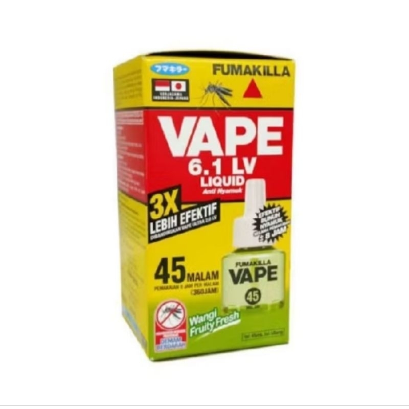 Fumakilla Vape Anti Nyamuk Liquid Fruity Malam Refill 45ml