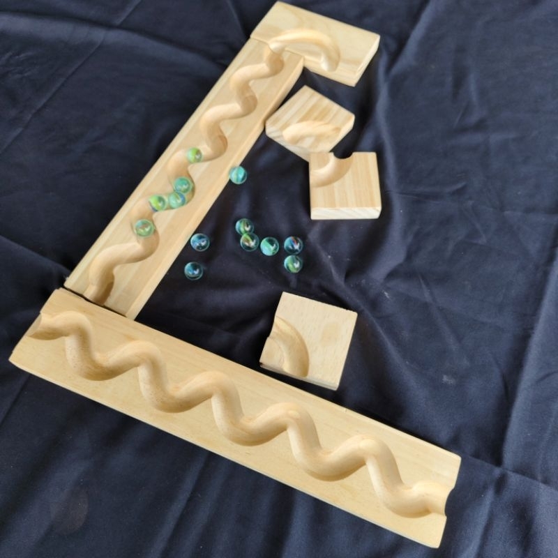 kelereng jalur track / marble run panjang 24cm