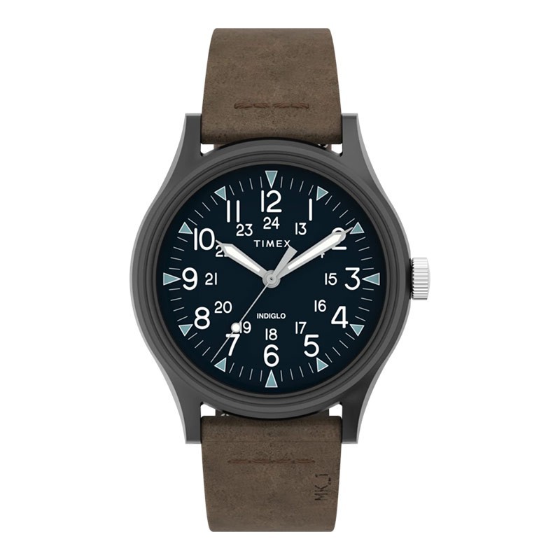 Timex MK1 TW2T68200 Blue Dial Leather Strap Quartz