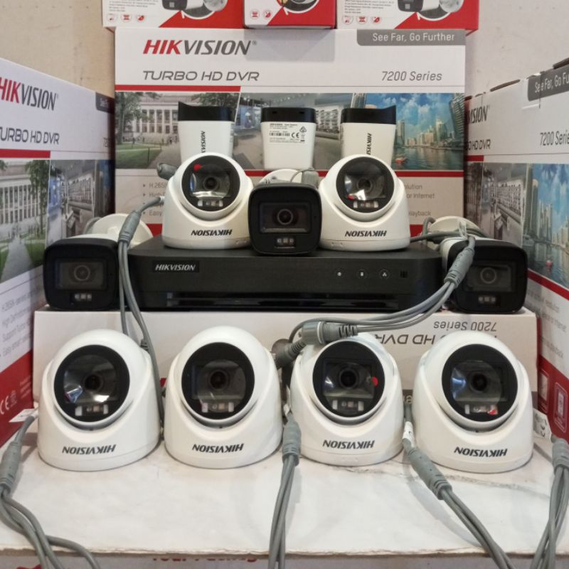 PAKET CCTV HIKVISION 16CH DVR 5MP 12 CAMERA 2MP + HARDISK 500GB - 4TB COMPLETE.