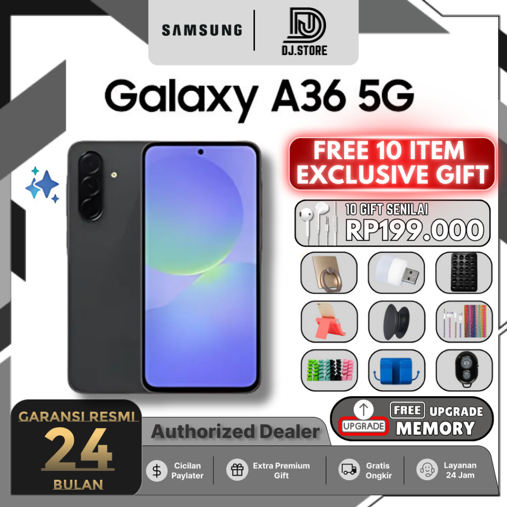 SAMSUNG A36 5G 8/256 GARANSI RESMI SAMSUNG EXTRA 10 GIFT