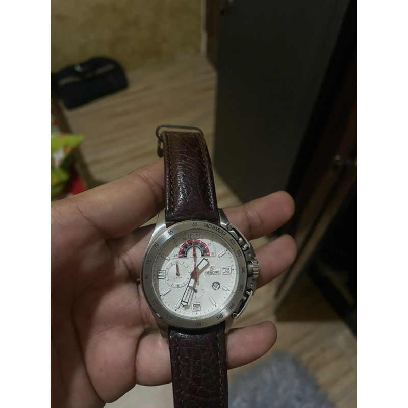 jam tangan kulit devond pria