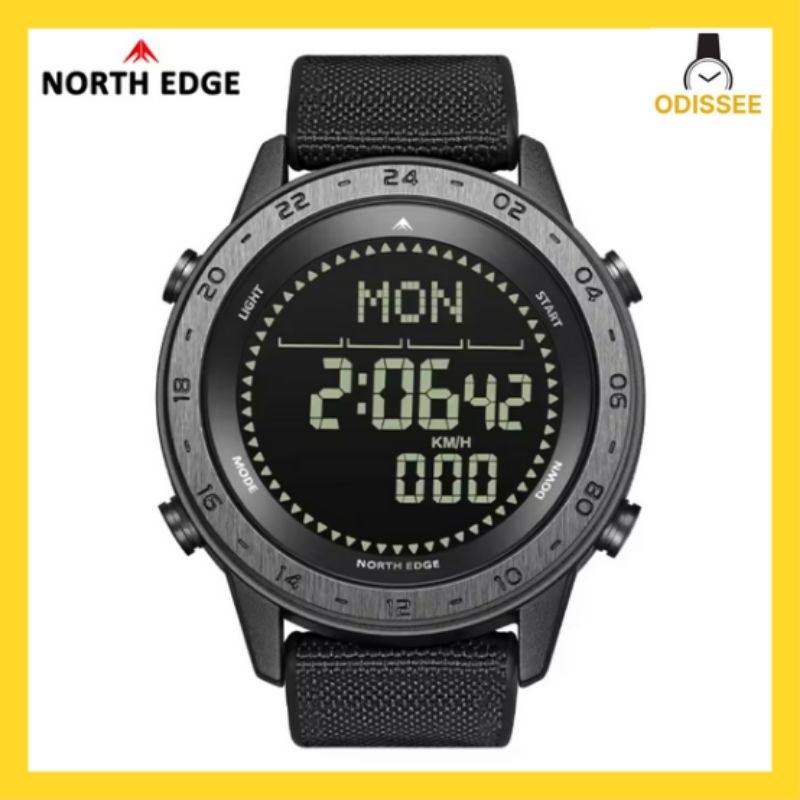 NORTH EDGE TANK 3 DIGITAL MILITARY WATCH OUTDOOR SPORT PEDOMETER COMPASS CALORIES ORIGINAL