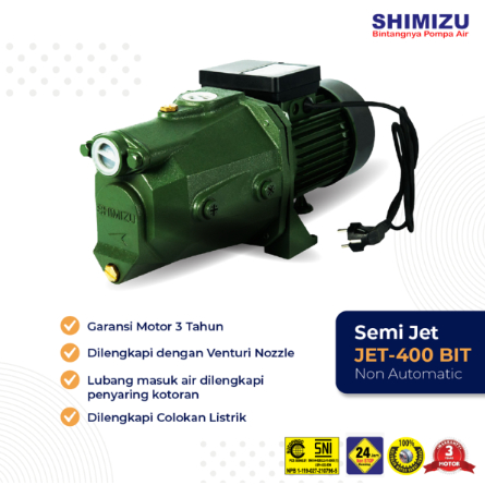 Pompa Air Semi Jet Pump SHIMIZU JET-400 BIT / Pompa SHIMIZU JET 400 BIT Pompa air sumur Dangkal 400
