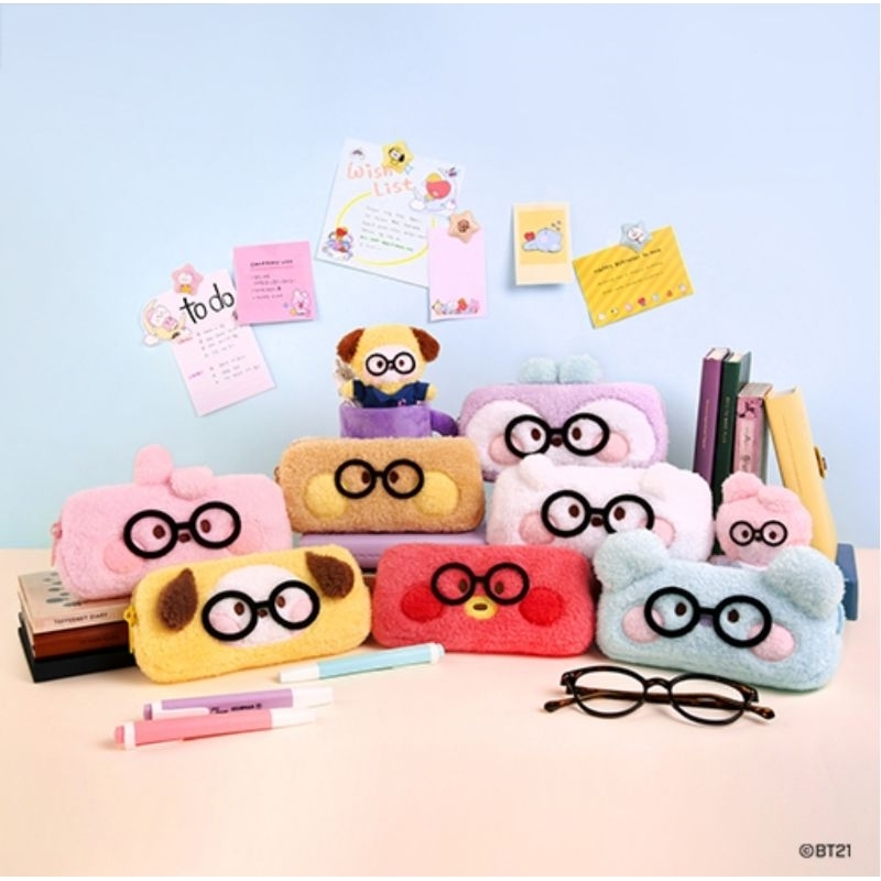 

Open po bt21 minini glass pouch dp tempat kacamata pensil