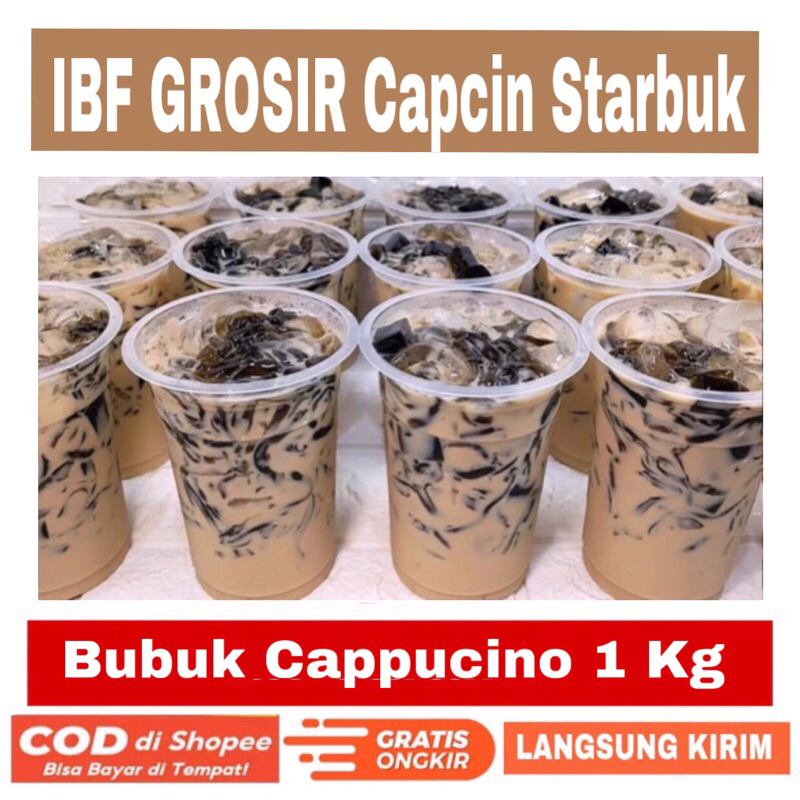 

Bubuk Cappucino Cincau 1kg Capcin IBF GROSIR Bubuk bintang Juara cappucino