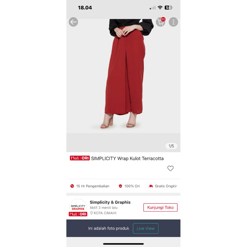 preloved kulot simplicity terracota