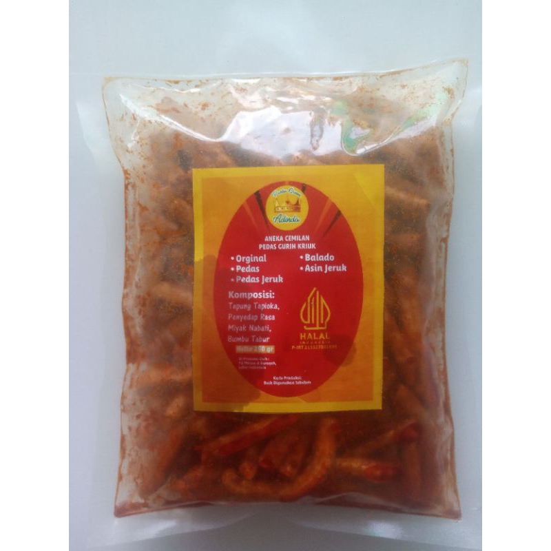 

kerupuk pentil pedas gurih kriuk 250 gram