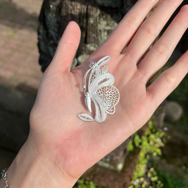 Bros Butterfly Filigree Perak 925