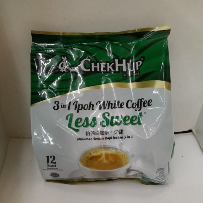 

Chek Hup 3 in 1 White Coffee Less Sweet (12 sacet)