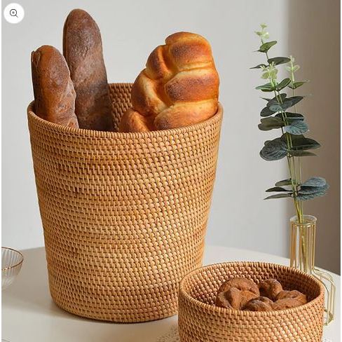 Maratua keranjang sampah anyaman rotan atte khas Lombok Bali wadah tempat bunga peralatan gambar dan