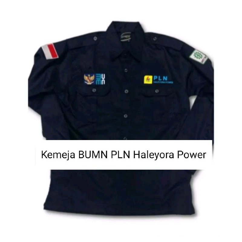 KEMEJA PLN HALEYORA POWER SERAGAM BUMN PLN HALEYORA BAJU KERJA PLN HALEYORA POWER.
