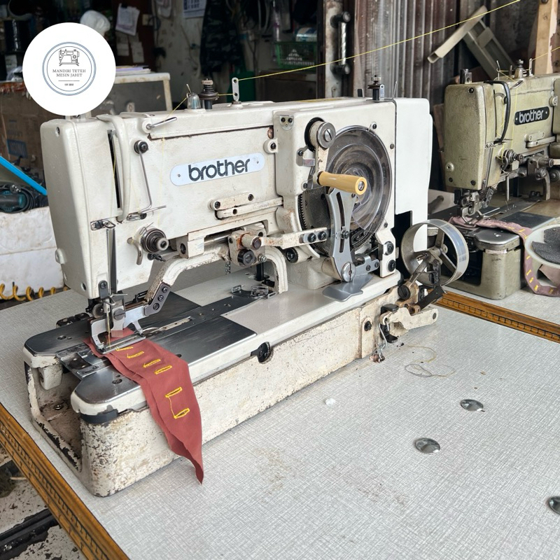 MESIN LUBANG KANCING KEMEJA/GAMIS/KEBAYA BROTHER B-814-2 INDUSTRIAL HIGH SPEED SECOND (BEKAS)