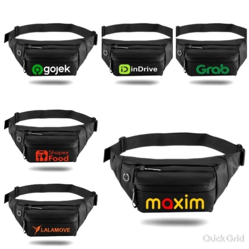 TAS PINGGANG TAS WEISTBAG OJOL OJEK ONLINE LENGKAP /MAXIM/G0 J3K/GREB/INDRIVE/LALAMOVE/SHOPEE