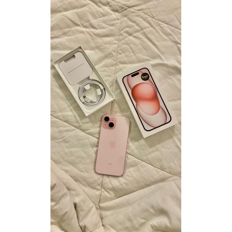 apple iphone 15 pink ori ibox, 128gb + adaptor ori