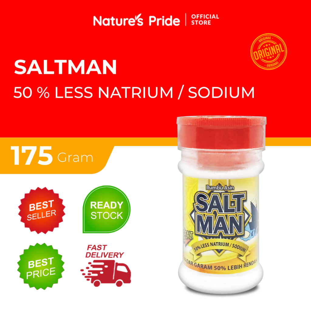 

Saltman 175 gr – Pengganti garam dapur