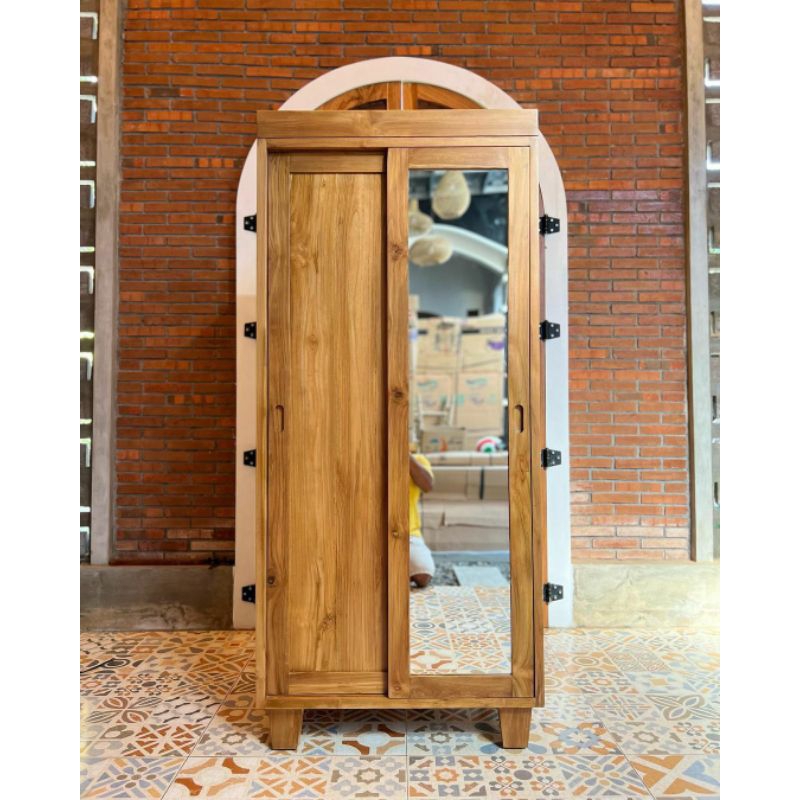 Almari pakaian pintu 2 sliding