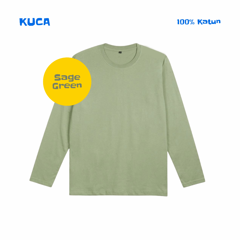 KUCA Kaos Dewasa Panjang Sage Green