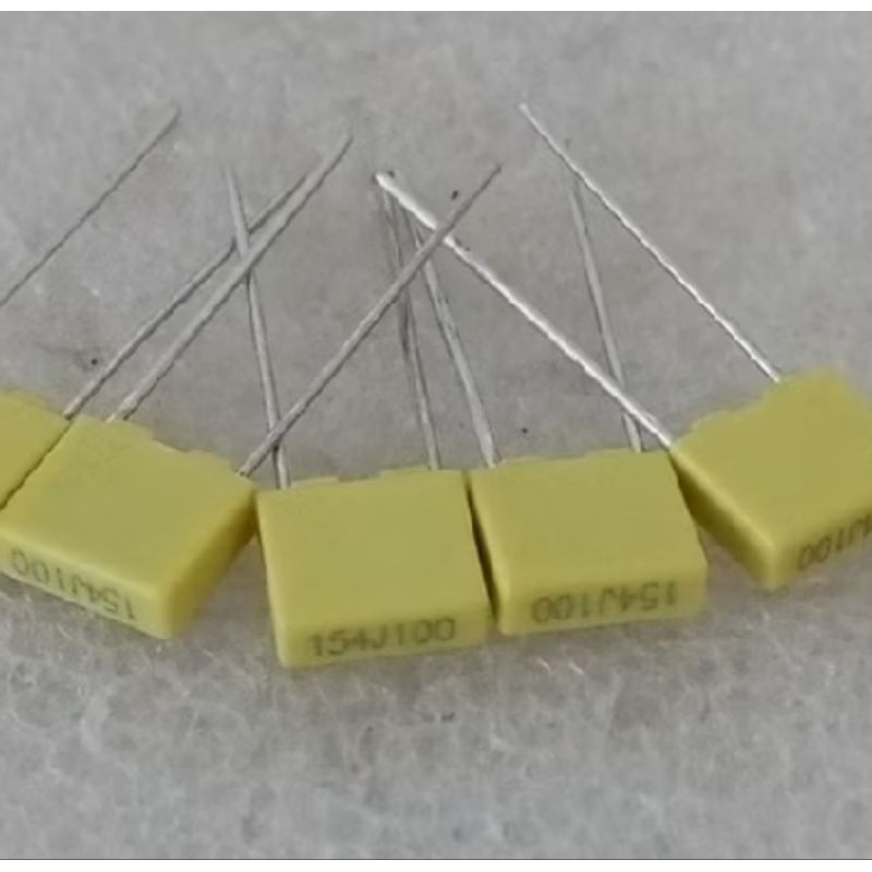 kapasitor 150n mkm 154J100 154 100v mkp original capasitor milar mylar