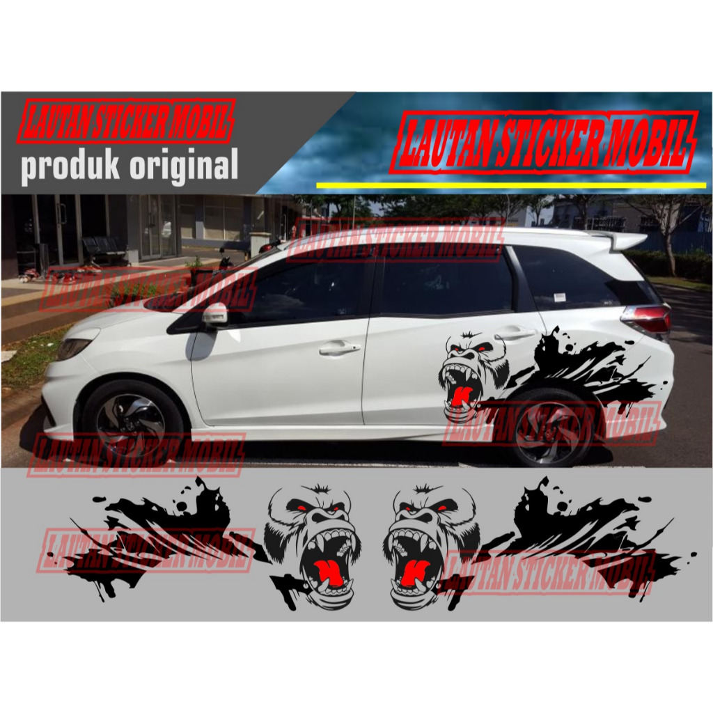 cuting stiker mobil honda mobilio motif kingkong terbaru terkeren stiker untuk semua mobil all tipe