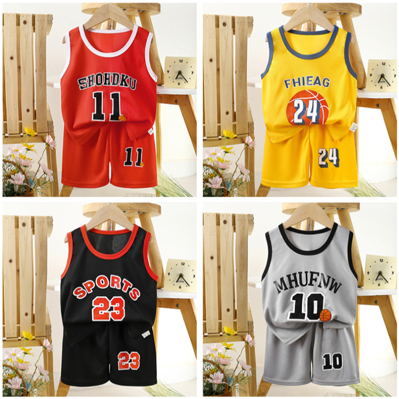 MIBABY SETELAN SINGLET ANAK/SETELAN SINGLET IMPOR/JERSEY BASKET ANAK/BAJU BASKET ANAK