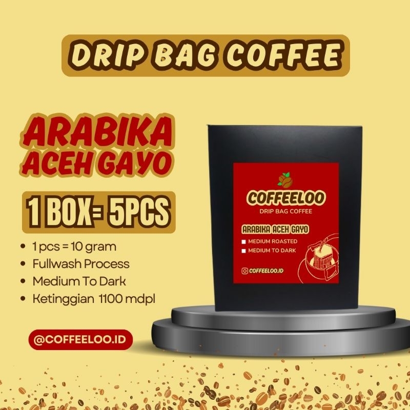 

COFFEELOO Arabika Aceh Gayo Kopi Drip Bag 1 Box