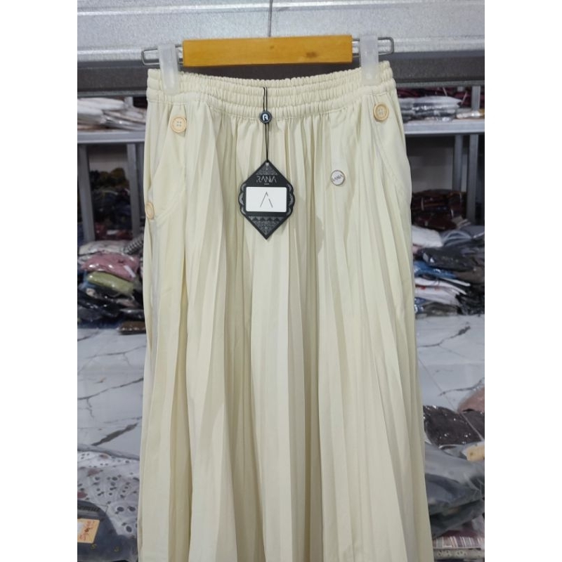 ROK RANIA SAKU KANCING ROK PLISKET RANIA ROK PLISKET KOREAN STYLE
