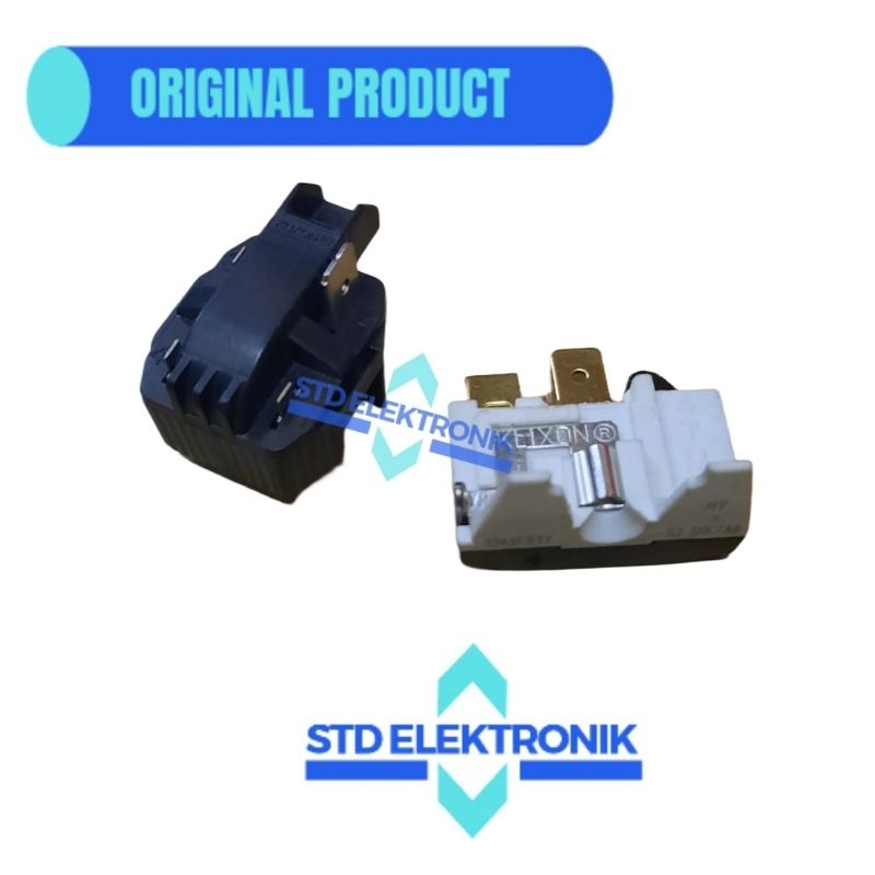 PTC 1 pin kanan dan overload kulkas original sharp 1 pintu kecil - Relay overload kulkas orginal sha