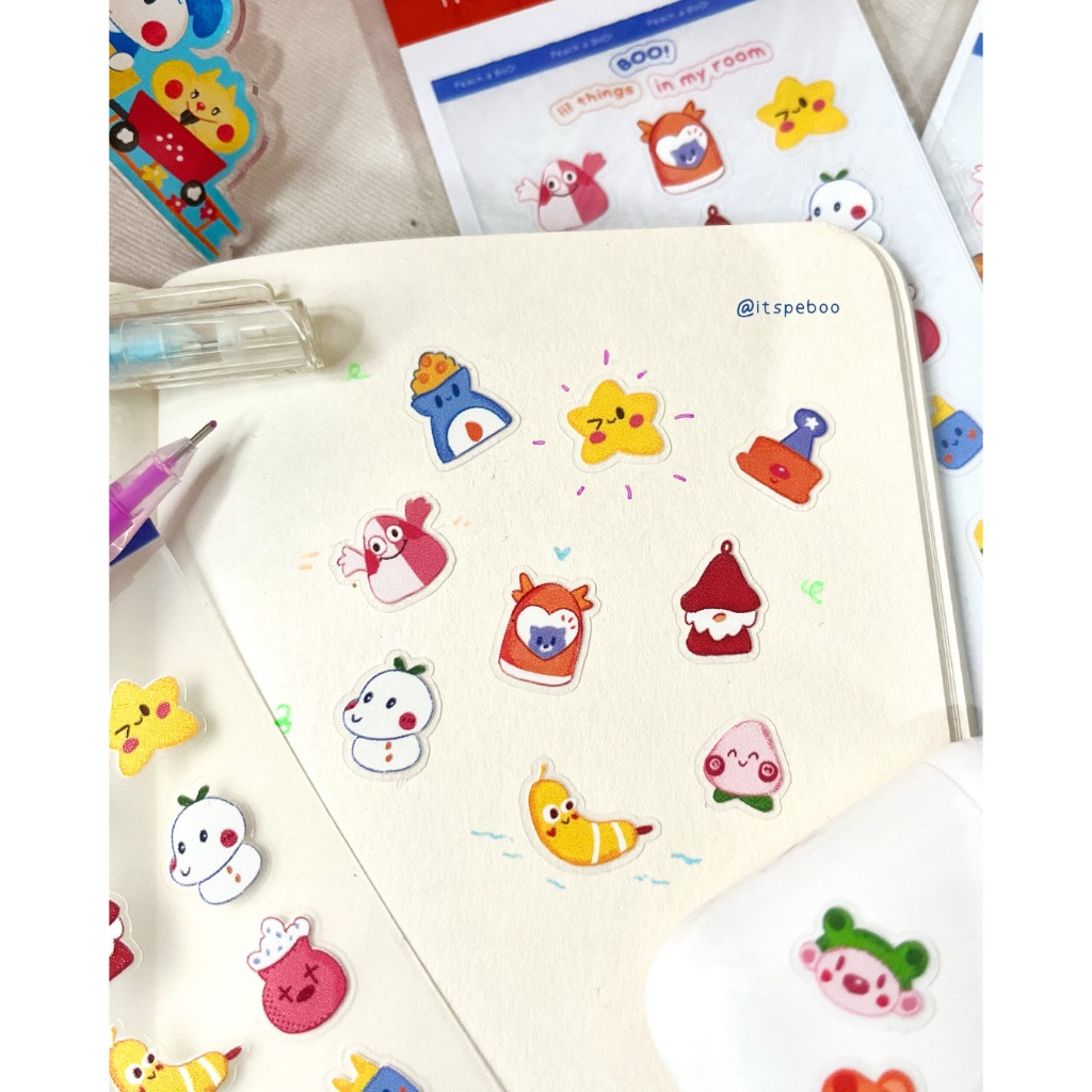 

Transparant Sticker Sheet - Lil Things in My Room (Super Mini Size)
